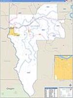 Nez Perce, Id Carrier Route Wall Map